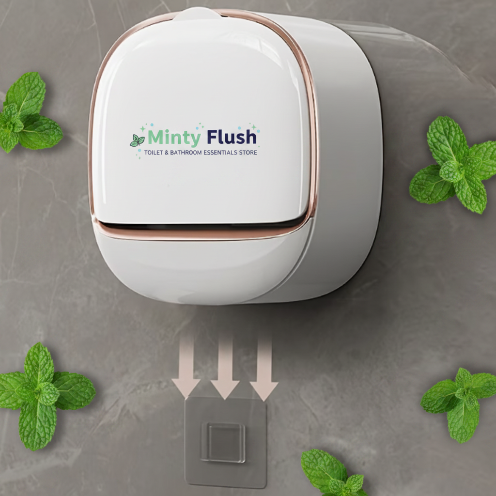 Adhesive Install Shot – Logo on Product & Mint Leaves