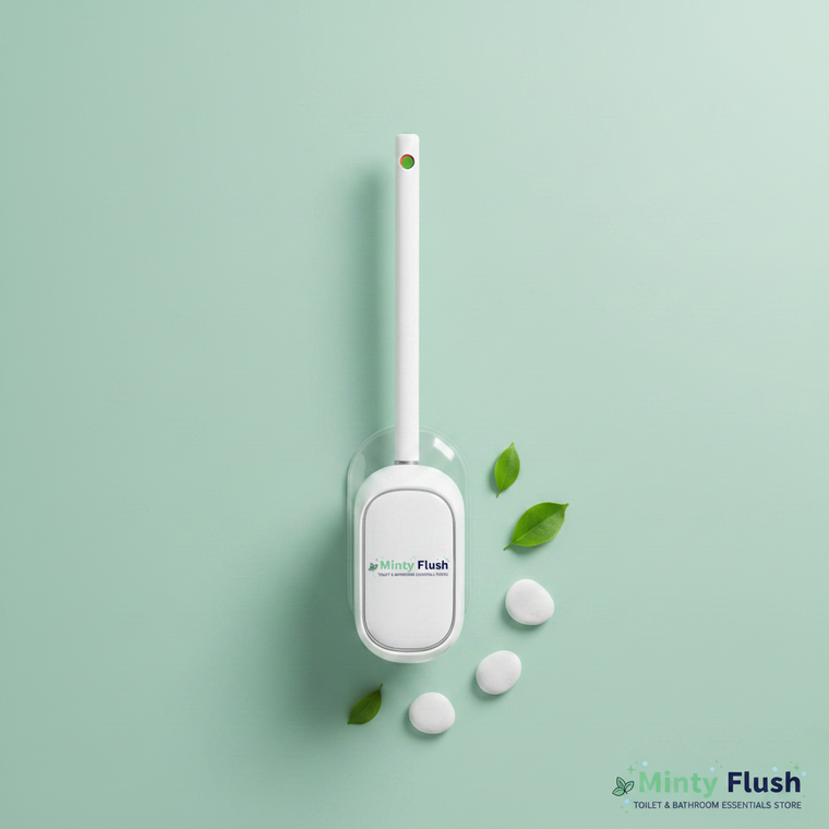 Flat Lay with Minty Flush Logo