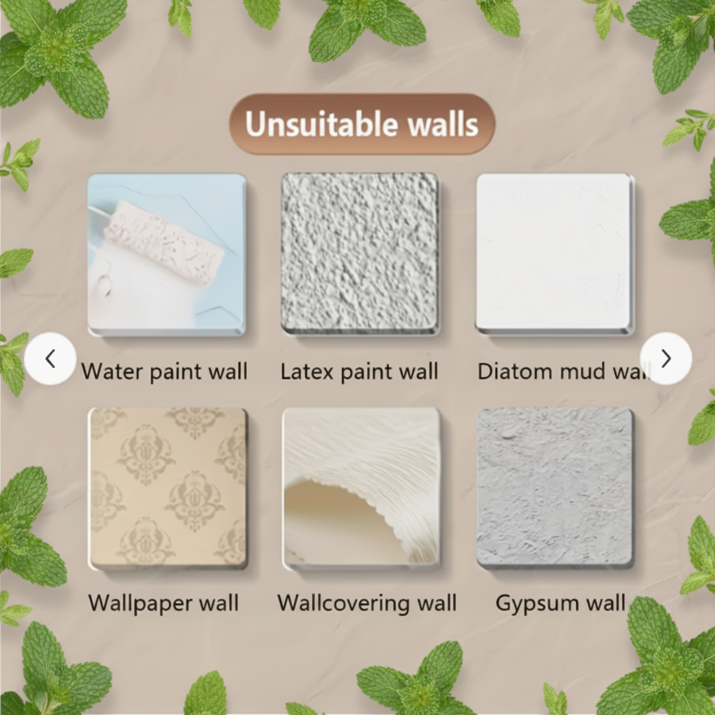 Unsuitable Walls – With Mint Leaves